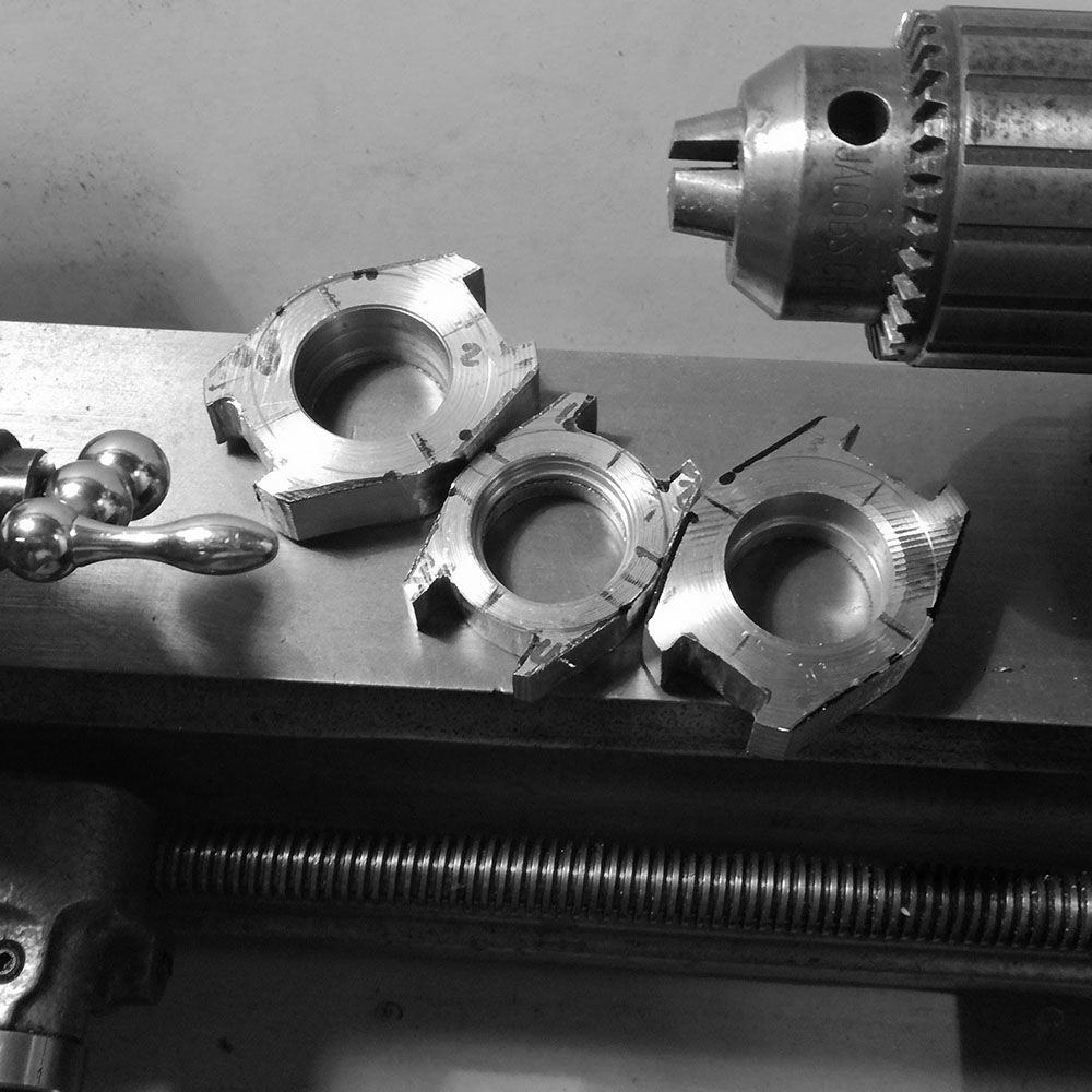 The three cases ready for further milling operations.