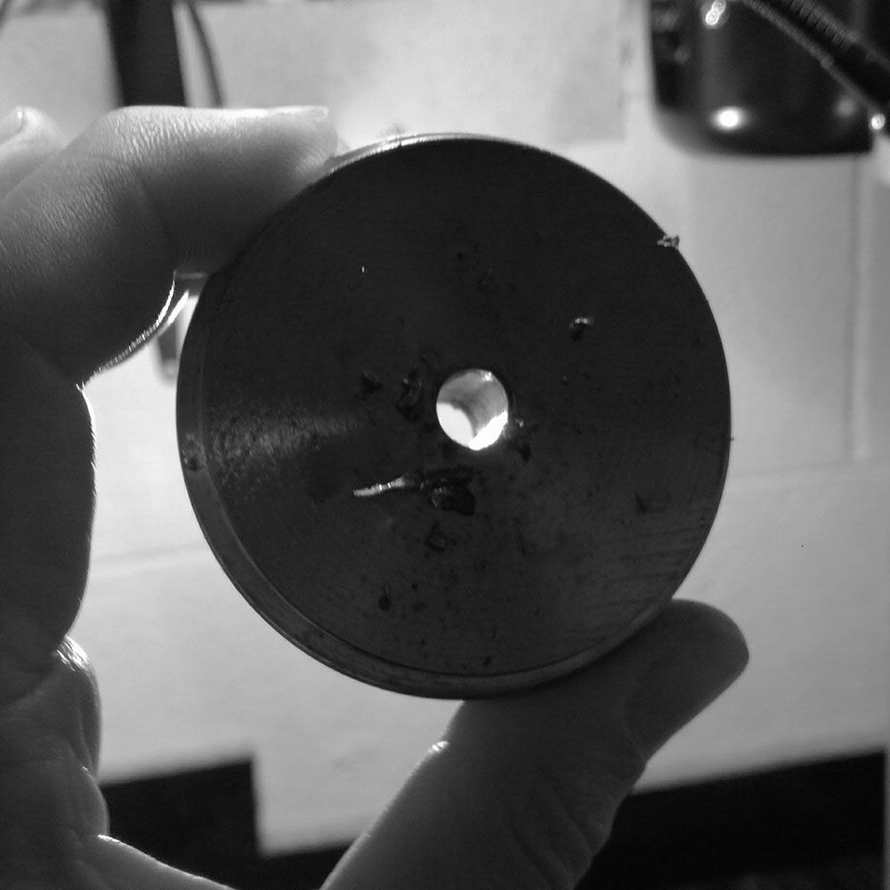 Initial hole in the billet.