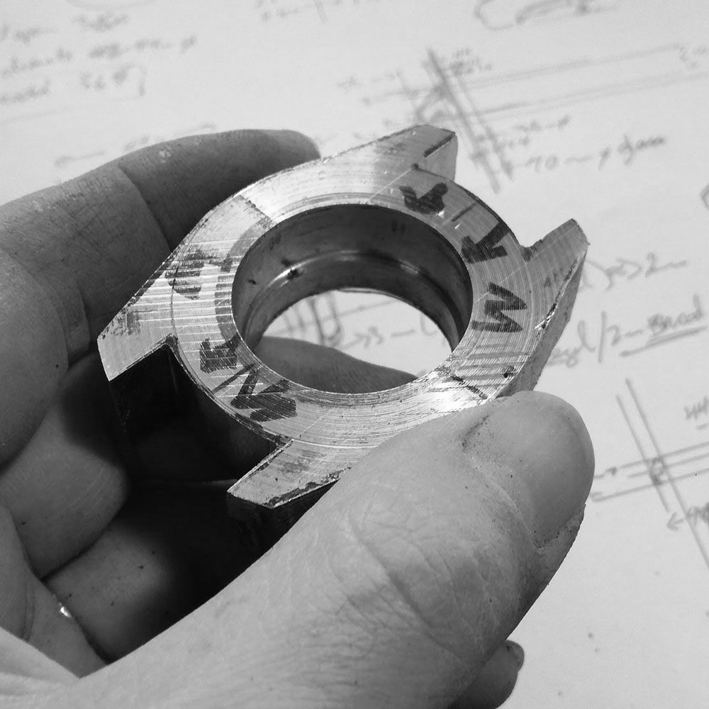 The interior of the lugs filed to .5-1mm of final size.